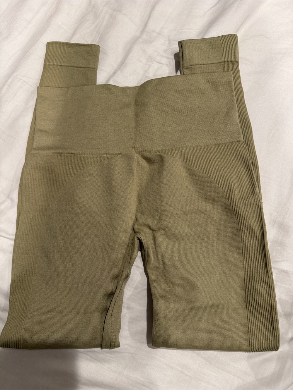 SET Active by Madelyn Cline Olive High-Waist Seamless Legging Shorts